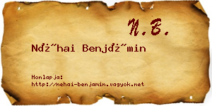 Néhai Benjámin névjegykártya